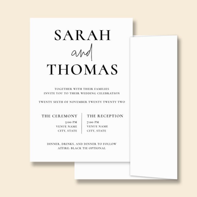 Minimalist Simple Wedding Invitation (Creator Uploaded)