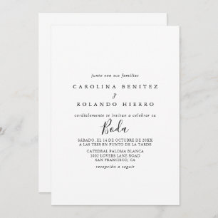 Minimalist, Simple Wedding Invitation