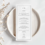 Minimalist Simple Wedding Menu Card<br><div class="desc">Designed to coordinate with our Minimalist All In One Collection, this customisable matching wedding menu card features a clean and simple layout, with classic font. For more advanced customisation of this design, e.g. changing layout, font or text size please click the "CUSTOMIZE" button above. Please contact me for any questions!...</div>