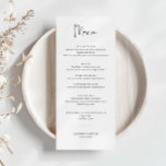 Minimalist Simple Wedding Menu Card<br><div class="desc">Designed to coordinate with our Minimalist All In One Collection, this customisable matching wedding menu card features a clean and simple layout, with classic font. For more advanced customisation of this design, e.g. changing layout, font or text size please click the "CUSTOMIZE" button above. Please contact me for any questions!...</div>