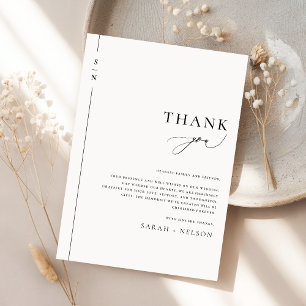 Minimalist Simple Wedding Thank You Cards
