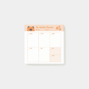 Minimalist Simple Weekly Planner Calendar Post-it Notes