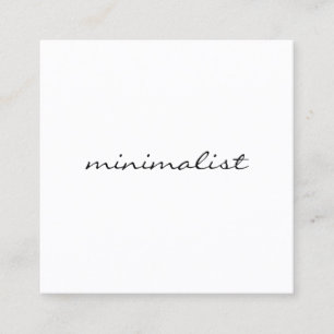 Minimalist Simple White Square Business Card