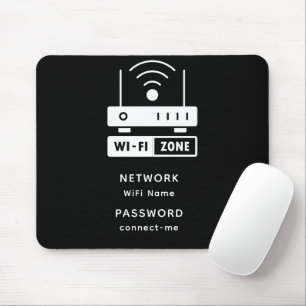 Minimalist Simple Wifi Zone Password  Mouse Pad