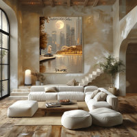 Minimalist Singapore Skyline – Asian City Art