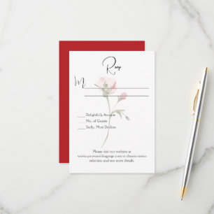 Minimalist Single Stem Floral Response Cards