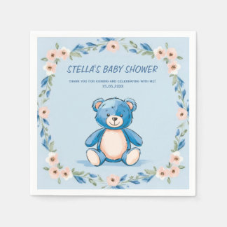 Minimalist sitting teddy bear napkin