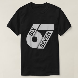 Minimalist Six Seven 67 Design T-Shirt