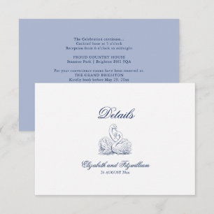 Minimalist Sketch Bridal Bouquet Wedding Details  Enclosure Card