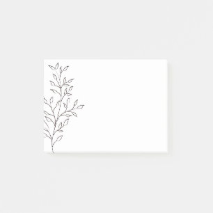 Minimalist Sketch Leaf Post-it Notes