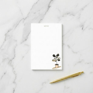 Minimalist Sketch Rubber Plant Post-it Notes