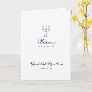 Minimalist Sketch Wedding Candles Booklet/Program Card