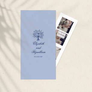 Minimalist Sketched Bridal Bouquet Photo Booth Thank You Card