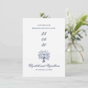 Minimalist Sketched Bridal Bouquet Save The Date