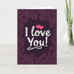 Minimalist Sketched Rose Love Card