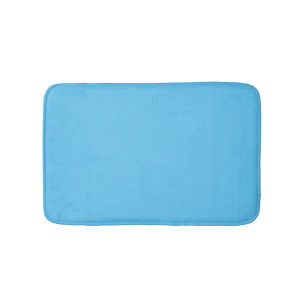 Minimalist sky blue solid plain elegant modern bath mat