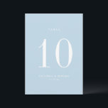 Minimalist Sky Blue Wedding Table Number Card<br><div class="desc">Modern Minimalist Sky Blue,  wedding table number card. Please note that table number cards must be numbered and added to your cart individually.</div>