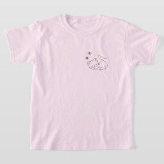 Minimalist Sleeping Cat Kid's T-Shirt