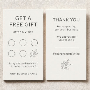 Minimalist Small Business Branding Loyalty Card