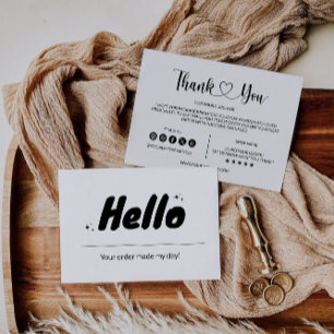 Minimalist Small Business Card Printable Thank You