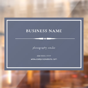 Minimalist Small Business Name Dusty Blue Grey