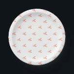 Minimalist Small Red Lobster Pattern    Paper Plate<br><div class="desc">Minimalistic modern trendy little lobsters pattern. Lobster-themed interior design home decor. Tiny algae ocean forest lobster pattern from the coral reef.</div>