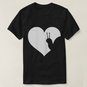 Minimalist Snail Heart Design T-Shirt