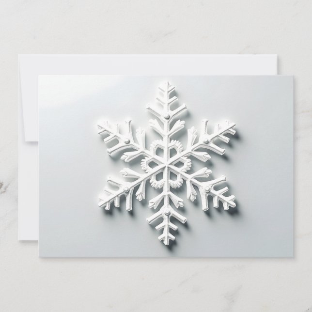Minimalist Snowflake Christmas Card (Front)