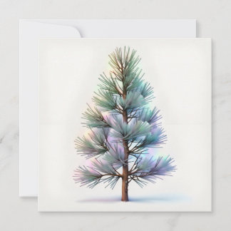 Minimalist Snowy Pine Holiday Card