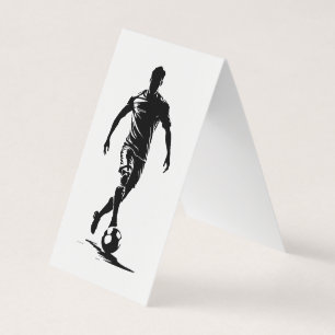 Minimalist Soccer Player Silhouette Art Card