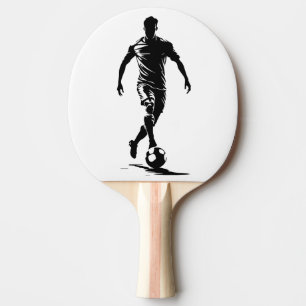 Minimalist Soccer Player Silhouette Art Paddle