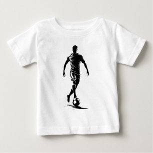 Minimalist Soccer Player Silhouette Art T-Shirt