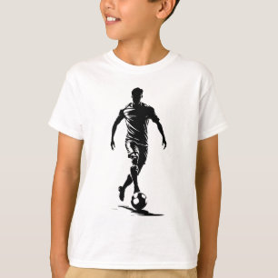 Minimalist Soccer Player Silhouette Art T-Shirt