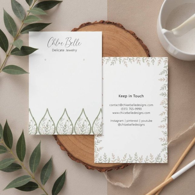 Minimalist Soft Foliage Candle Artwork (Candle Foliage Print)