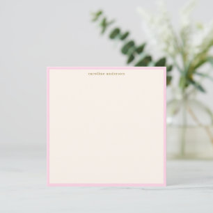 Minimalist Soft Pink Border Personalised Name Card