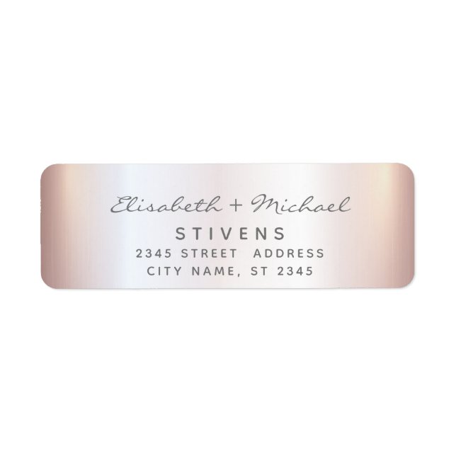 Minimalist soft pink foil script wedding (Front)