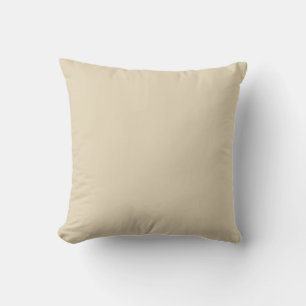 Minimalist Solid Beige Coastal Home Decor Cushion