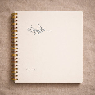 Minimalist Solitude Line Art Introvert Gift Notebook