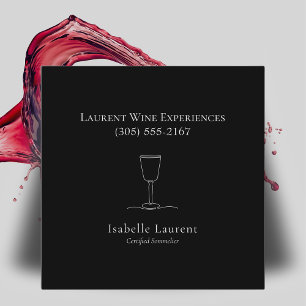 Minimalist Sommelier Wine Expert  Calling Card