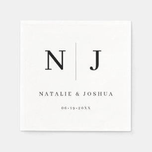 Minimalist Sophisticate Typography Wedding Napkin