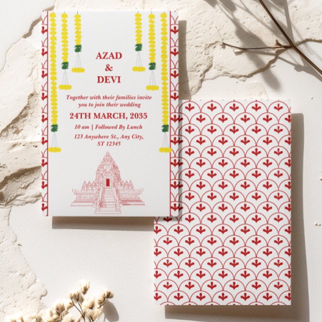 Minimalist South Indian Wedding  Invitation (Creator Uploaded)