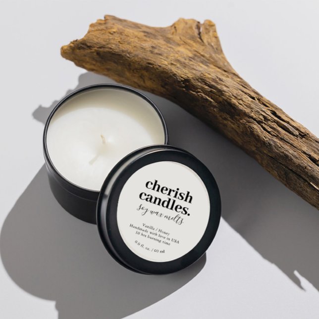 Minimalist Soy Candle Tin White Label (Creator Uploaded)