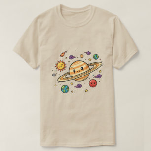 Minimalist Space Aesthetic Galaxy Moon T-Shirt