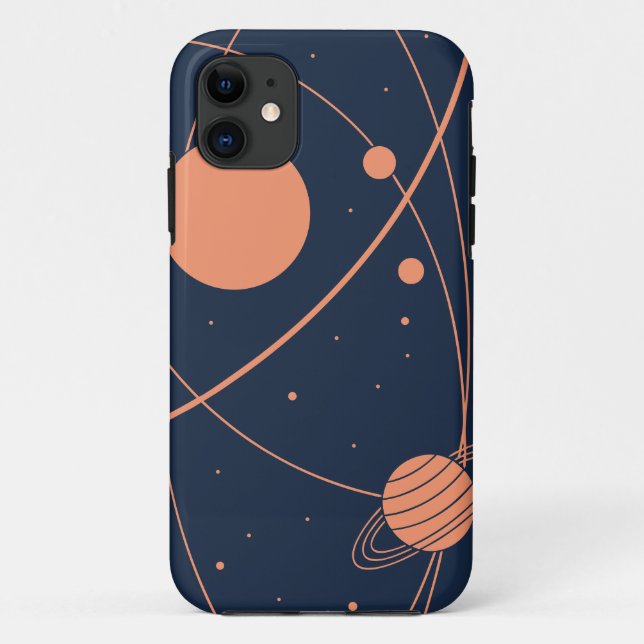 Minimalist Space Orbit iPhone 11 Case (Back)