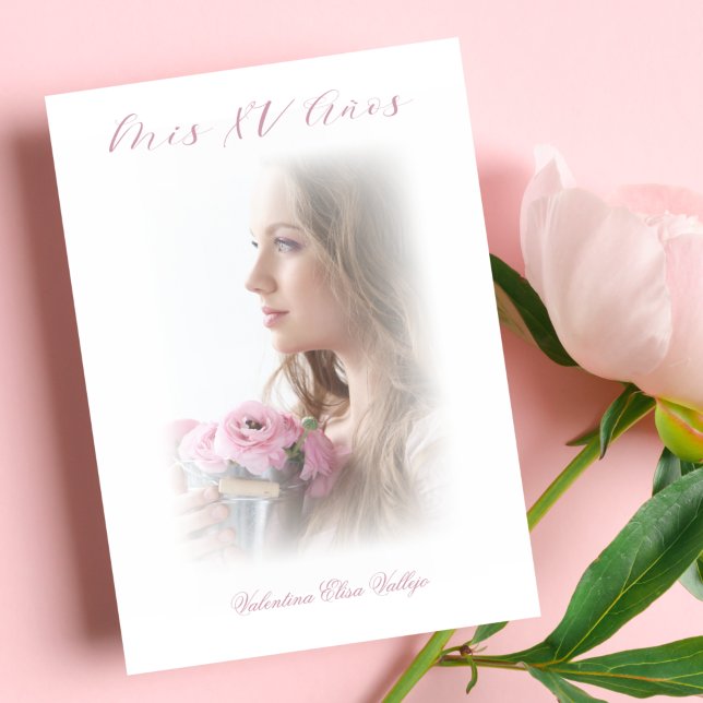 Minimalist Spanish Mis XV Años Photo in Pink (Creator Uploaded)