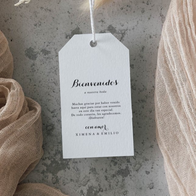 Minimalist Spanish Wedding Welcome Gift Tags (Creator Uploaded)