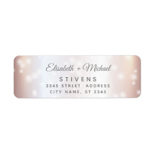 Minimalist sparkle soft pink foil script wedding
