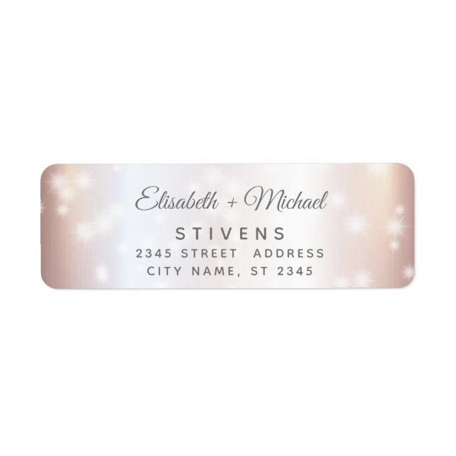 Minimalist sparkle soft pink foil script wedding (Front)