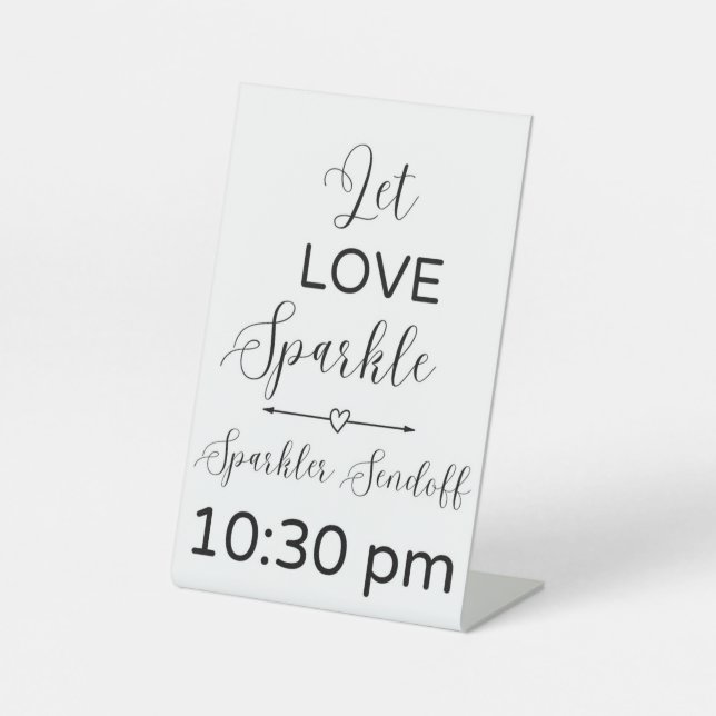 Minimalist Sparkler Sendoff Sign (Front)