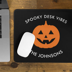 Minimalist Spooky Desk  – Personalised Halloween Mouse Pad